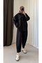 Double Pocket Shalwar Trousers Set - 2758 - Black - 2