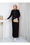 Women's Tight Knitted Suit with Buttoned Jacket and Skirt