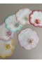 6 Colorful Daisy Brooches Flower Coffee Cocktail Presentation Napkins - 3