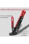 Adjustable Kickstand for E-Bike, Electric Scooter, Bicycle & Motorcycle – Heavy Duty Folding Side Stand with Height Adjustment, Anti-Slip Foot, Return Spring & Mounting Hardware, Red/Black - 4