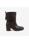 Hawen Angels Women's 7cm Rubber Sole Genuine Leather Boots 71455