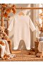Zippered Baby Romper with Booties, Airplane and Balloon Pattern, 100% Cotton - 3