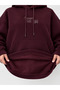 Women's Stoned Hooded Oversize Three-Thread Fleece Sweatshirt - 3