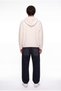 Men's Hooded Zippered Knitwear Ecru - 5