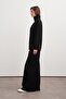Women's Waist-Fitted Zippered Sweat Pants Set Black - 4