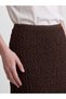 Alita City Lcw Vision Brown Lace Patterned Midi Women's Skirt with a Difference - 3