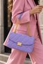 Laila Women's Stitched Chain Strap Hand and Shoulder Bag-Lilac - 6