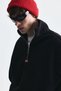 Zippered High Collar Boxy Fit Sweatshirt - 4