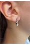 Kalpp Zircon Stone Silver Color Steel Earrings