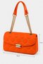 Laila Women's Stitched Chain Strap Hand and Shoulder Bag-Orange - 4