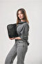 Washable Leather Cross Shoulder Bag Multi-Compartment Soft Textured Stylish Daily Bag Black 18168 - 2