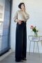 Premium Lyocell Denim Palazzo Trousers - Anthracite - 8