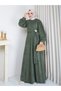 Women's Velvet Tunic Dress with Brooch Detail