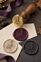 Witches Halloween Themed Wooden Brass Seal - 2.5 cm Diameter, Witch with Broom Printed Wax Seal - 7
