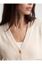 Alita City Ecru Knitwear Plain Short Women's Cardigan with a Difference - 3