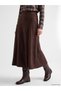 Quality Pieces from Çelebi Store: A-Line Midi Skirt with Zipper - 3
