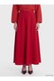 Two Mt Shop Quality Lcw Modest Red Plain Long Women's Skirt - 2