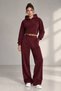 Women's Plum Modal Oysho Fabric Hooded Comfortable Two-Piece Set