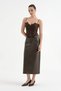 Women's Lace Fabric Corset with Padded Chest and Lace-Up Back Design