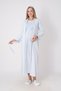 Maternity Nightgown and Robe Set – Maternity Set, Patterned Robe and Nightgown with Lace Collar - 4