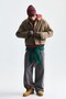 High Collar Hidden Button Coat - 2