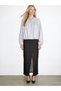 Alita City Lcw Vision Navy Blue Plain Midi Women's Skirt with a Difference - 4