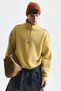 Zippered High Collar Boxy Fit Sweatshirt