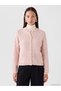 Alita City Pink Knitwear Patterned Short Women's Cardigan with a Difference