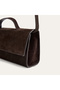 Women's Brown Suede Leather Shoulder Bag - 3