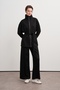 Women's Belted Sweat Pants Set Black