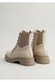 25100145K Genuine Leather Zippered Boots with Elastic Back Detail for Women - 5