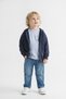 Baby Boy Start Zippered Cardigan 1-4 Years Old Navy Blue