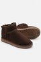 Women's Stoned Mini Boots, Furry Inside, Warm, Flat Sole, Suede Look, Casual Winter Ankle Boots - 4