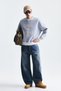 Contrast Collar Oversize Sweatshirt - 2