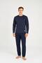 Men's Large Size Modal Cotton Comfortable Fit Long Sleeve Pajama Set