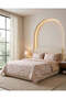 Beige 4 Piece Floral Printed Comforter Set (King Size)