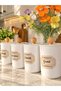 4-Pack 900ml Acrylic (Plastic) Vacuum Jar with Wooden Handle for Turkish Coffee-Granulated Coffee-Coffee Beans White Storage Container - 3