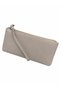 Genuine Leather Multi-Compartment Zippered Unisex Wallet with Wrist Strap Gray - 4