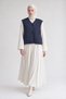 Quilted Short Vest with Pockets Dark Blue - 2