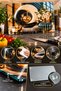 Glass Cutting Board with Gold Detailing, Black and White Marble Theme - Glass Cutting Board |   20cm X 30cm - 4