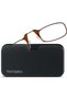 نظارات القراءة المستطيلة ThinOptics Universal Pod، إطارات زرقاء/حافظة سوداء، 1 × - 3