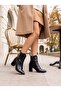 Pres 1037 Black Krşk Patent Leather Heeled Women's Boots - 3