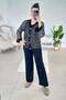 Sequined Mesh Cardigan 3-Piece Modal Set 7K068