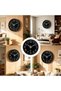 ساعة حائط صامتة مقاس 12 بوصة، ساعة حائط سوداء بتصميم بسيط، تصميم مثبت على الحائط، ساعة كوارتز دقيقة - 6