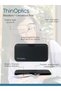نظارات القراءة المستطيلة ThinOptics Universal Pod، إطارات زرقاء/حافظة سوداء، 1 × - 4
