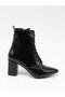Pres 1037 Black Krşk Patent Leather Heeled Women's Boots - 5