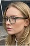 Havana Khaki Green Framed Retro Blue Light Protection Ultra Light Women's Blue Block Glasses - 4