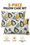 Bedsheet Set, Abstract Leaf Pattern, 100% Cotton, 125 GSM - 5