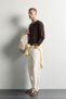 Men's Oversize Henley Collar Sweatshirt with Snap Detail - 4