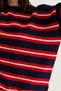 Women's Navy Blue-Red Striped Crew Neck Oversize Knitwear Sweater Tk261149 60286607 - 7